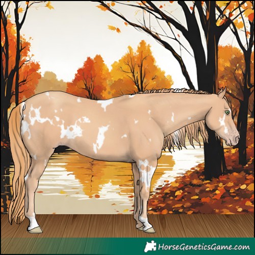 Horse Color:White Spotted Gold Champagne 