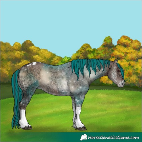 Horse Color:Painted Liver Red Onyx Ice Tobiano 