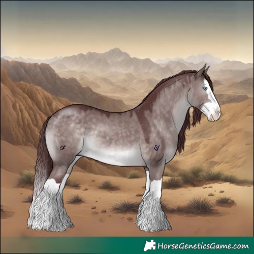Horse Color:Platinum Chocolate Brown Dun Splash 
