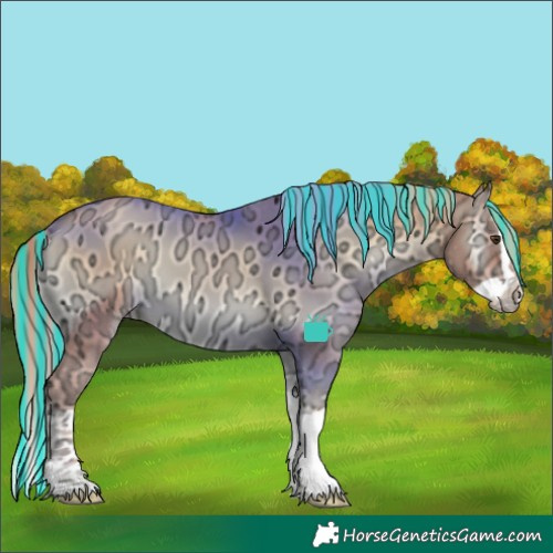Horse Color:Painted Gold Champagne Ice Onyx Splash