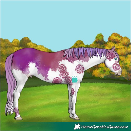 Horse Color:Watercolor Liver Chestnut Splash