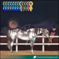 Horse Color:Platinum White Spotted Chocolate Brown Dun 