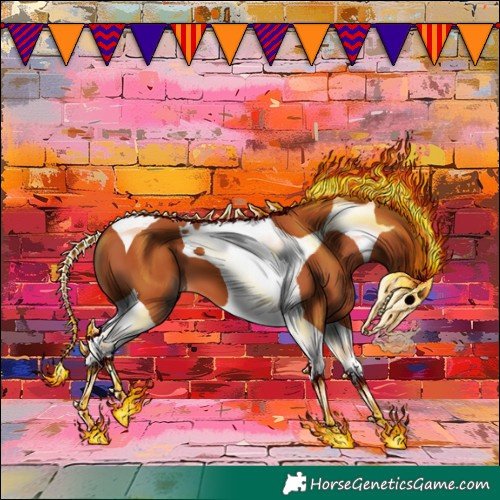 Horse Color:Bay Tobiano 