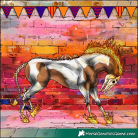 Horse Color:Chestnut Tobiano