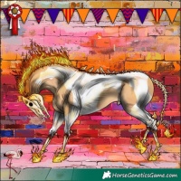 Horse Color:Gold Champagne Tobiano