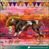 Horse Color:Bay Tobiano 