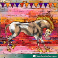 Horse Color:Amber Champagne Tobiano