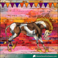 Horse Color:Bay Tobiano 
