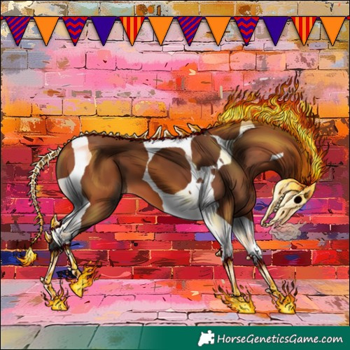 Horse Color:Bay Tobiano