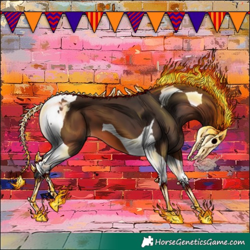 Horse Color:Bay Tobiano 