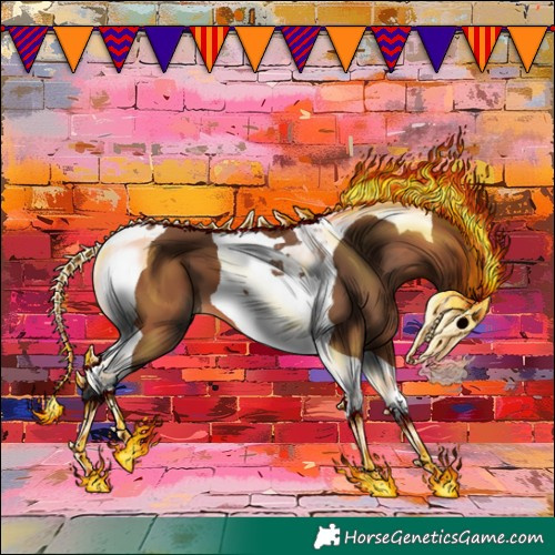 Horse Color:Bay Tobiano 