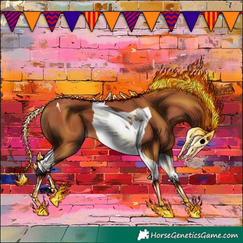 Horse Color:Bay Tobiano 