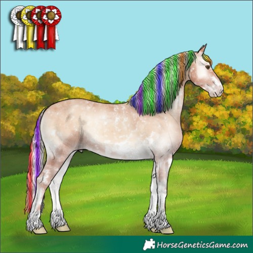 Horse Color:Painted Silver Classic Champagne Onyx Sabino