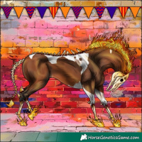Horse Color:Bay Tobiano