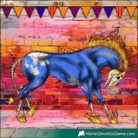 Horse Color:Watercolor Black Blanket