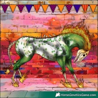 Horse Color:Watercolor Brown Appaloosa 