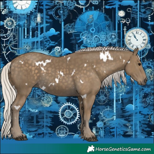 Horse Color:White Spotted Silver Smoky Black