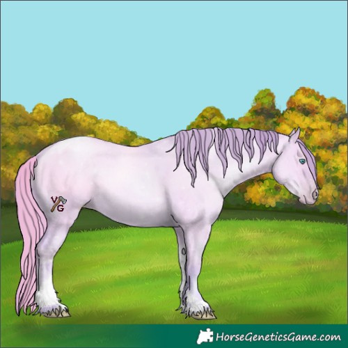 Horse Color:Watercolor Smoky Grullo Pearl Tobiano 