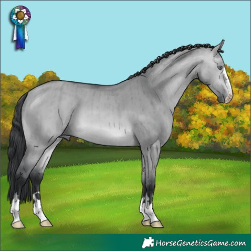Horse Color:Bay Chinchilla Dun Brindle