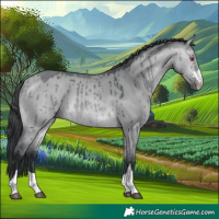 Horse Color:Bay Chinchilla Dun Brindle