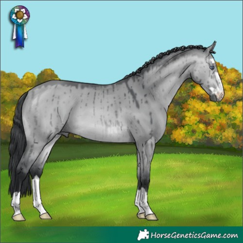 Horse Color:Bay Chinchilla Dun Brindle