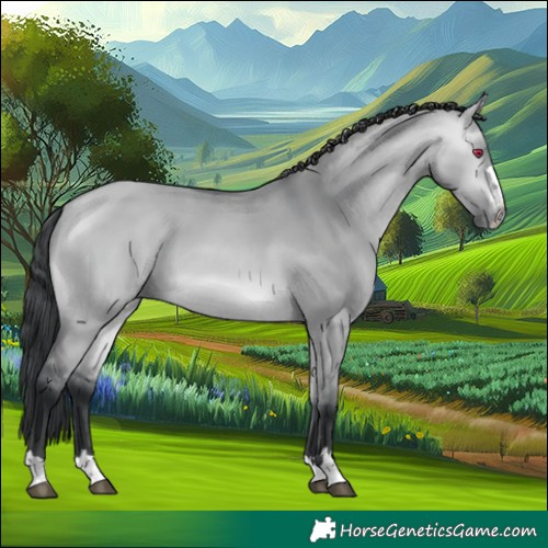 Horse Color:Bay Chinchilla Dun