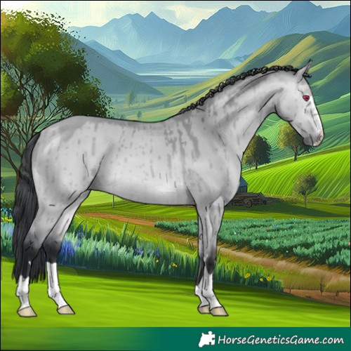 Horse Color:Bay Chinchilla Dun Brindle 
