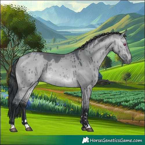 Horse Color:Bay Chinchilla Dun Brindle 