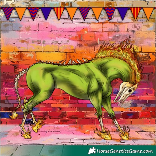 Horse Color:Watercolor Chestnut Rabicano 