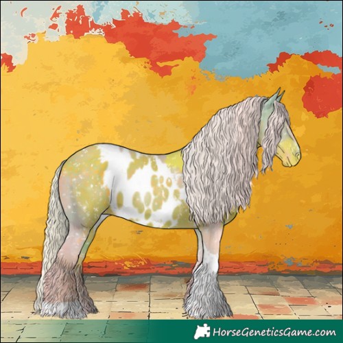 Horse Color:Watercolor Silver Brown Tobiano Skewed LP Spotted 