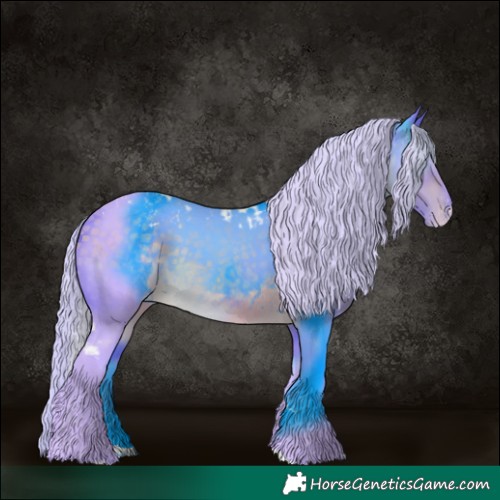 Horse Color:Watercolor Silver Buckskin Skewed Appaloosa