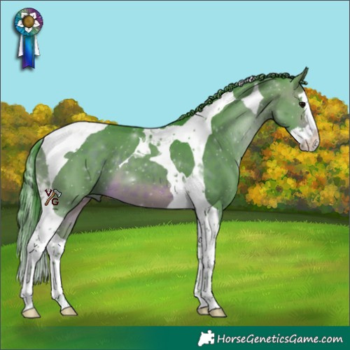 Horse Color:Watercolor Brown Splash Tobiano 