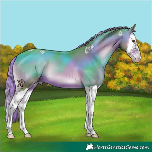 Horse Color:Watercolor Liver Red Onyx Splash