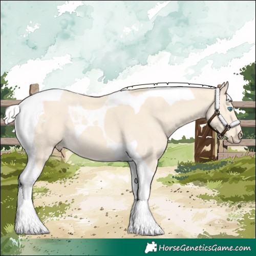 Horse Color:Cremello Tobiano 