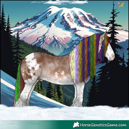 Horse Color:Painted Liver Chestnut Sabino Splash Tobiano 