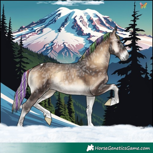 Horse Color:Painted Silver Brown Ice Onyx Tobiano