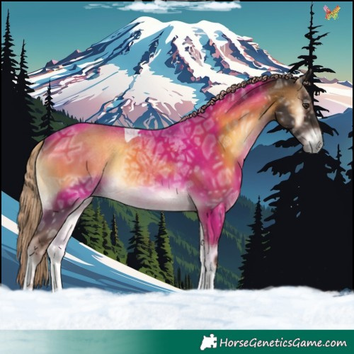 Horse Color:Chocolate Palomino Ice Onyx Tobiano 