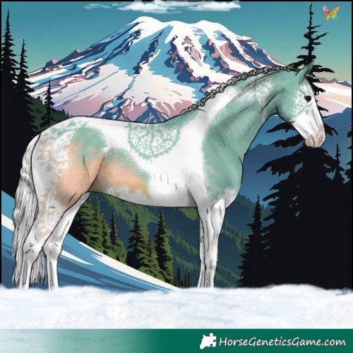 Horse Color:Watercolor Silver Black Splash Tobiano 