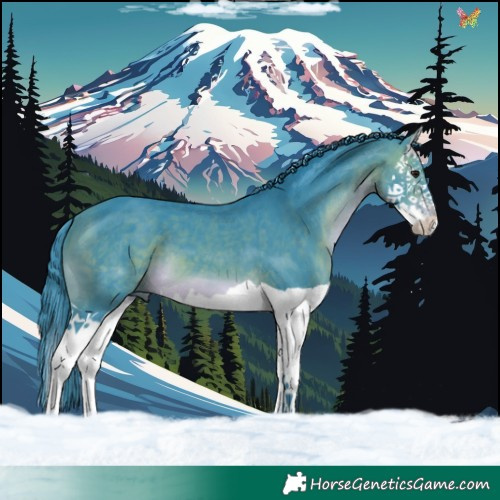 Horse Color:Watercolor Brown Splash