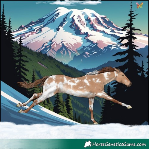 Horse Color:White Spotted Red Dun Rabicano
