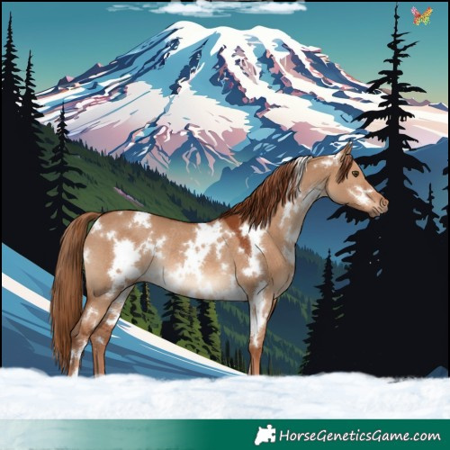 Horse Color:White Spotted Red Dun Rabicano 