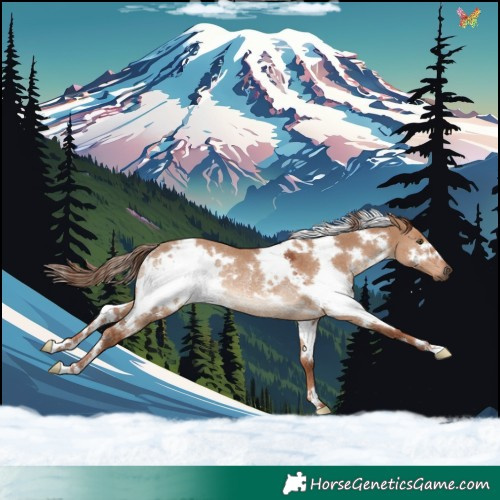 Horse Color:White Spotted Red Dun Rabicano
