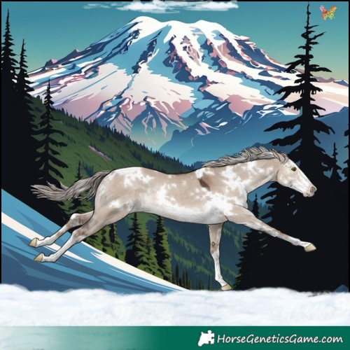 Horse Color:White Spotted Liver Red Dun Mushroom Sabino Rabicano