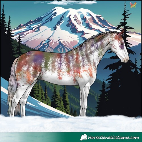 Horse Color:Nacre White Spotted Silver Brown 