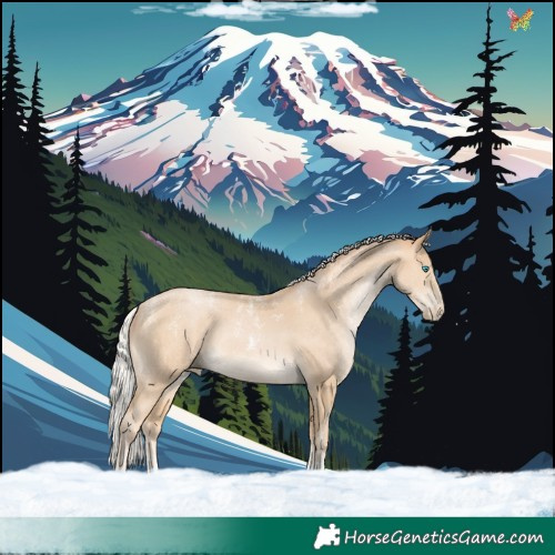 Horse Color:Powder White Silver Buckskin Pearl 