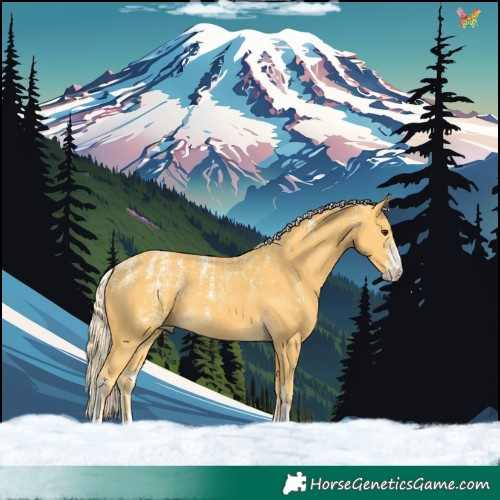 Horse Color:Powder White Palomino