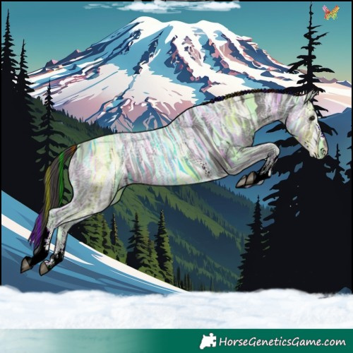 Horse Color:Painted Smoky Black Ice Sabino 