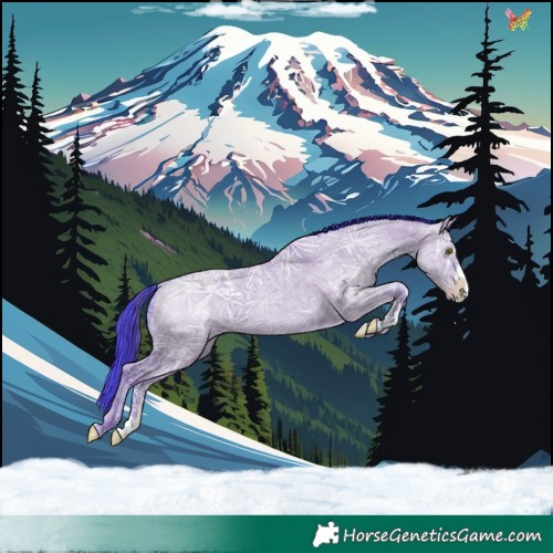 Horse Color:Powder White Watercolor Classic Champagne Ice Dun Splash 