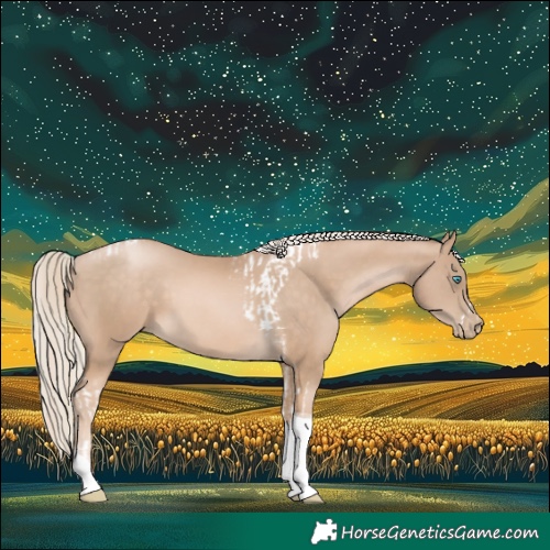Horse Color:Chocolate Palomino Pearl Tobiano Frame  and Chocolate Palomino Pearl Tobiano 