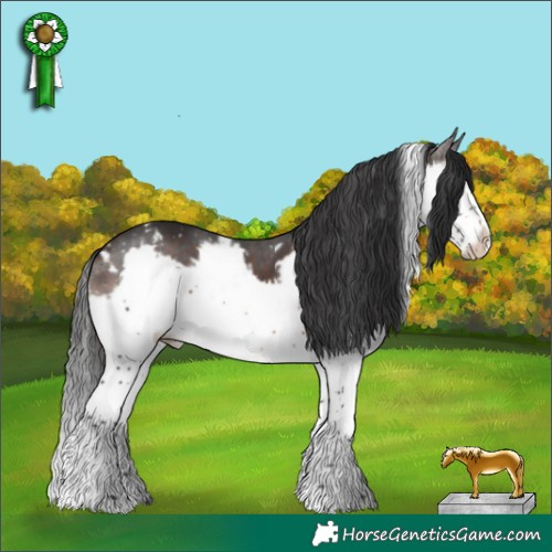 Horse Color:White Spotted Brown Splash Frame Varnish 